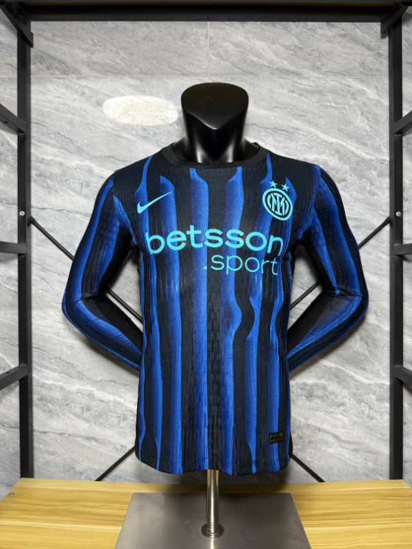 2025/26 Inter Milan Home Long Sleeved Jersey Player Version