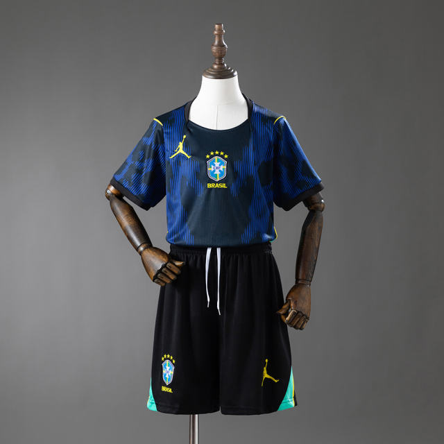2026 World Cup Brazil Away Kids Jersey 