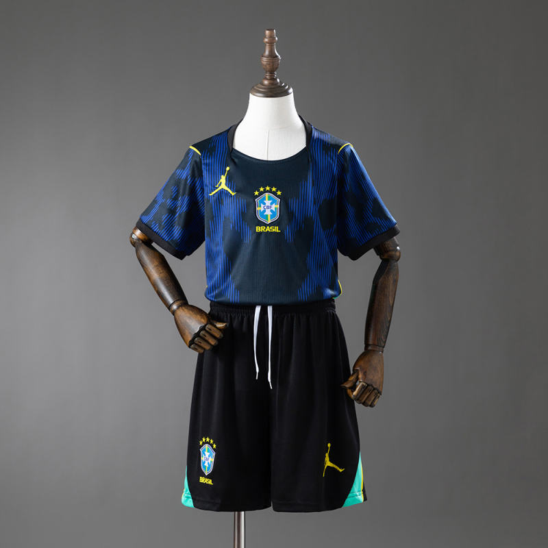 2026 World Cup Brazil Away Kids Jersey 