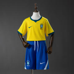 2026 World Cup Brazil Home Kids Jersey 