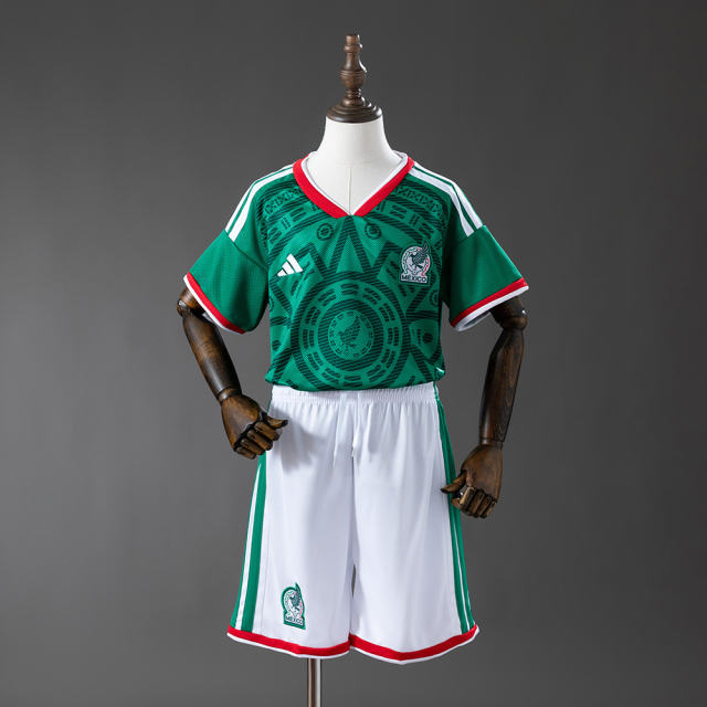 2026 World Cup Mexico Home Kids Jersey 