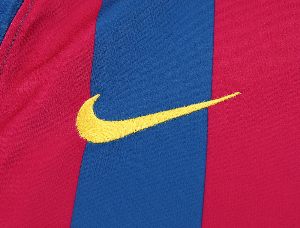 2005/06 Barcelona Home Retro Kids Jersey Long Sleeve