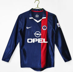 2001/02 PSG Home Retro Jersey Long Sleeve