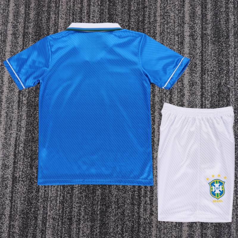 1996 Brazil AwayRetro Kids Jersey  