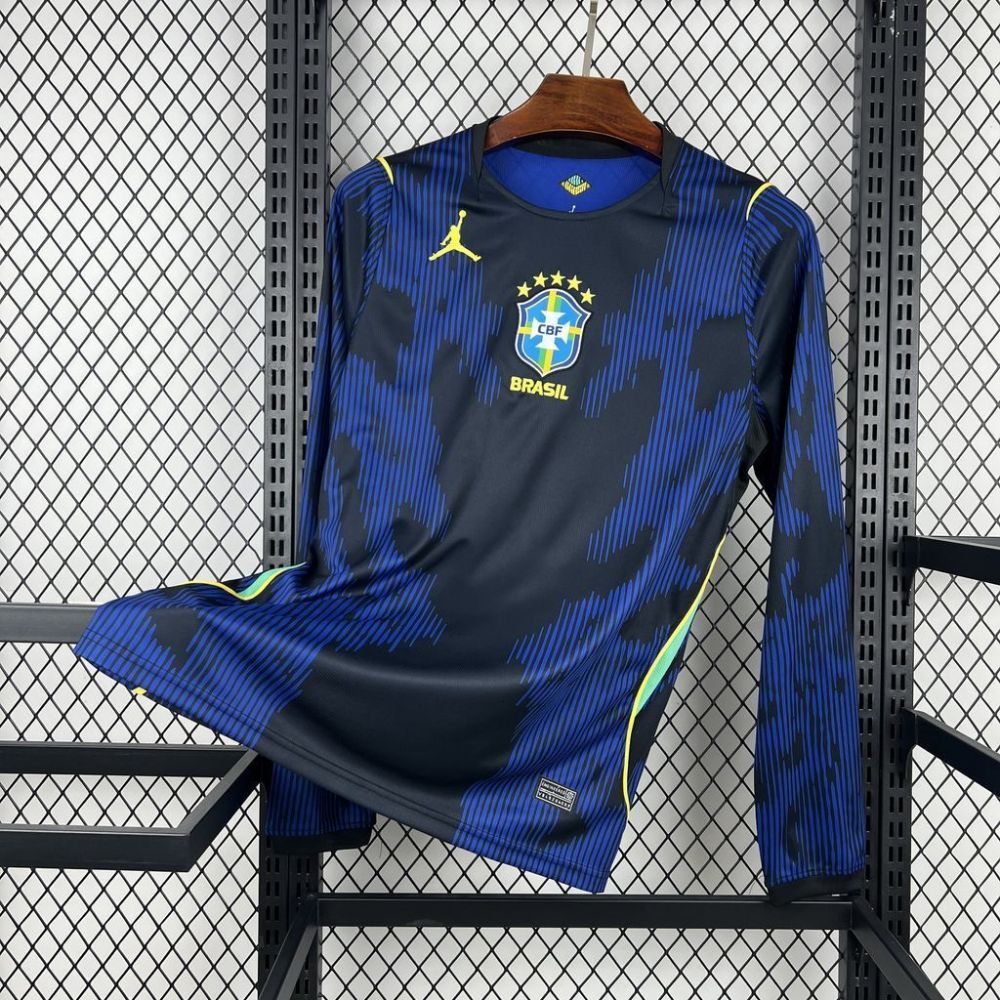 2026 World Cup Brazil Away Jersey Long Sleeve