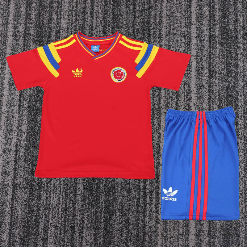 1990 Colombia Away Retro Kids Jersey 