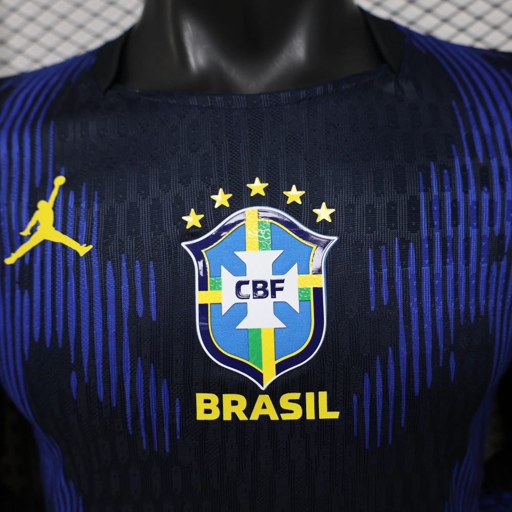 2026 World Cup Brazil Away Jersey Player Version Long Sleeve