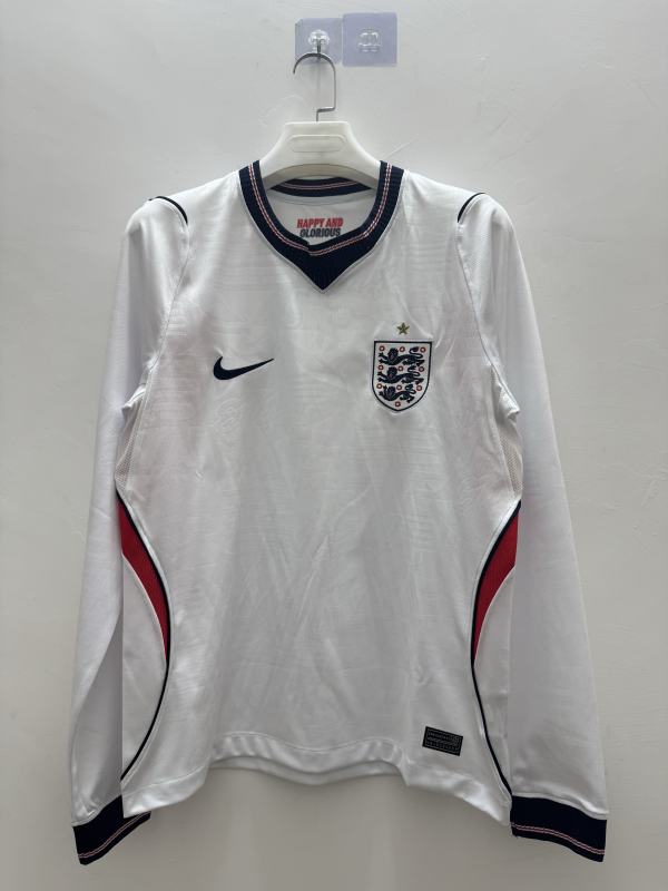 2026 World Cup England Home Jersey Long Sleeve
