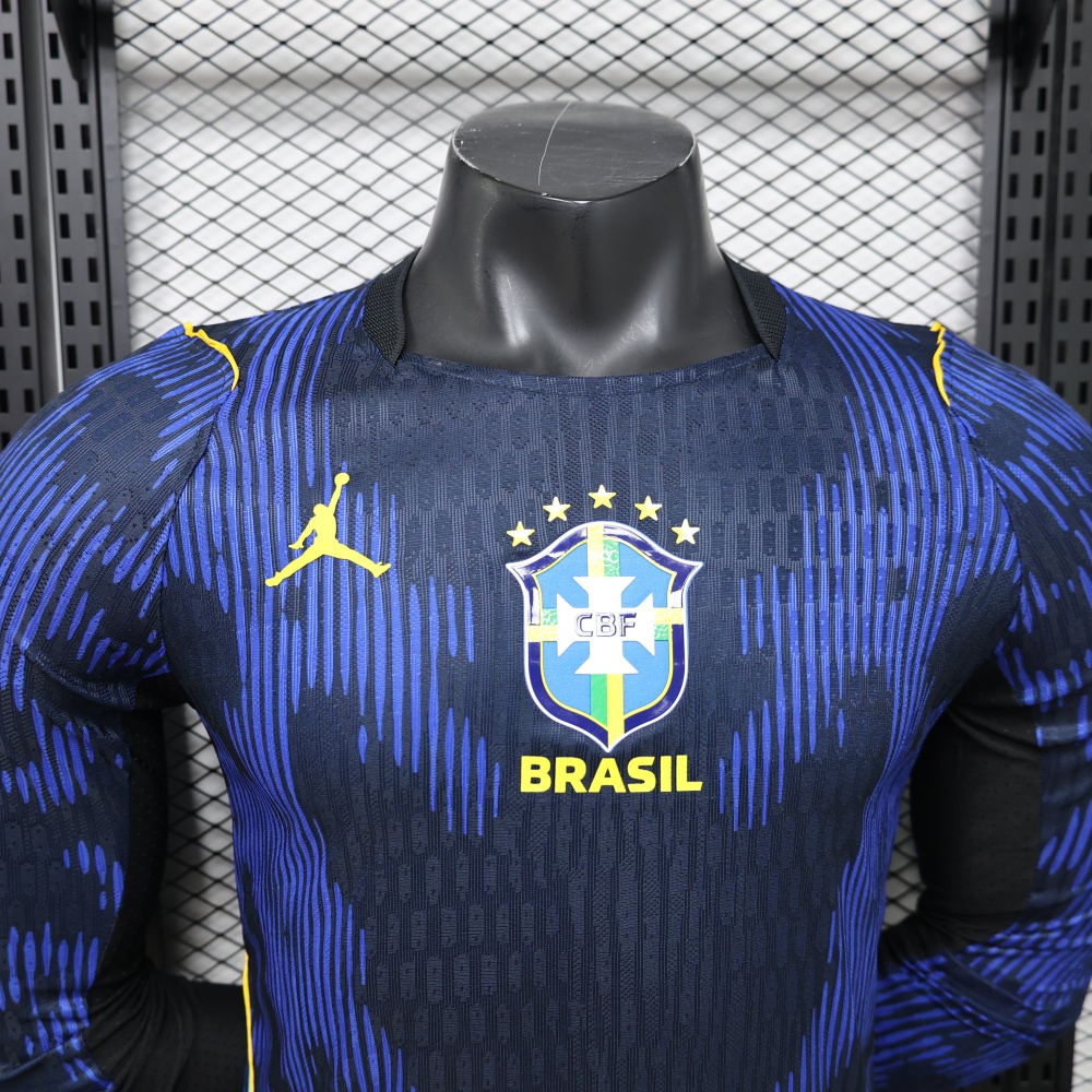 2026 World Cup Brazil Away Jersey Player Version Long Sleeve