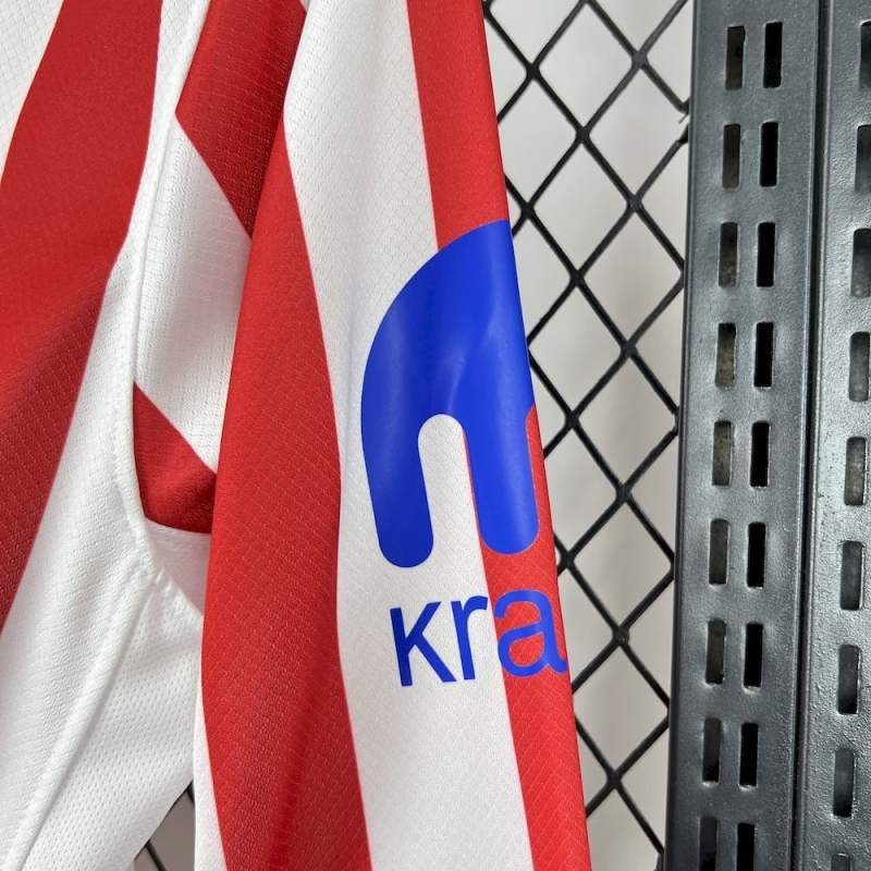 2025/26 Atletico Madrid Home Jersey Long Sleeve 