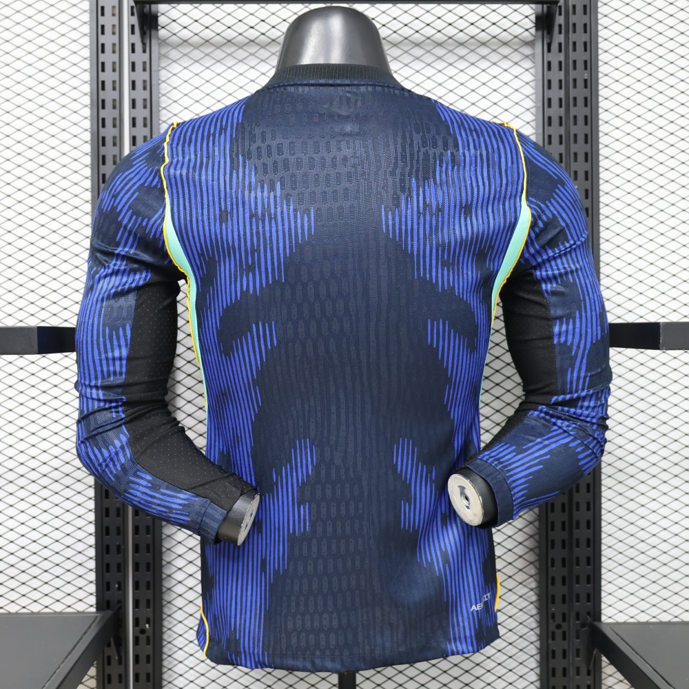 2026 World Cup Brazil Away Jersey Player Version Long Sleeve