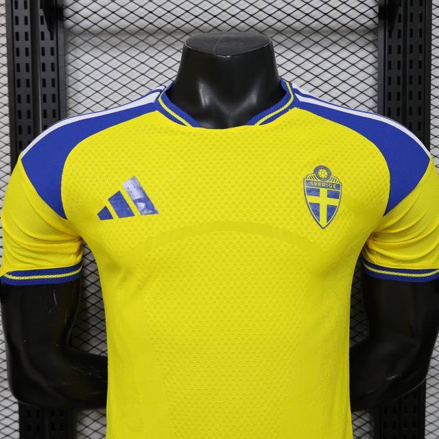 2026 World Cup Sweden Home Jersey Player Version