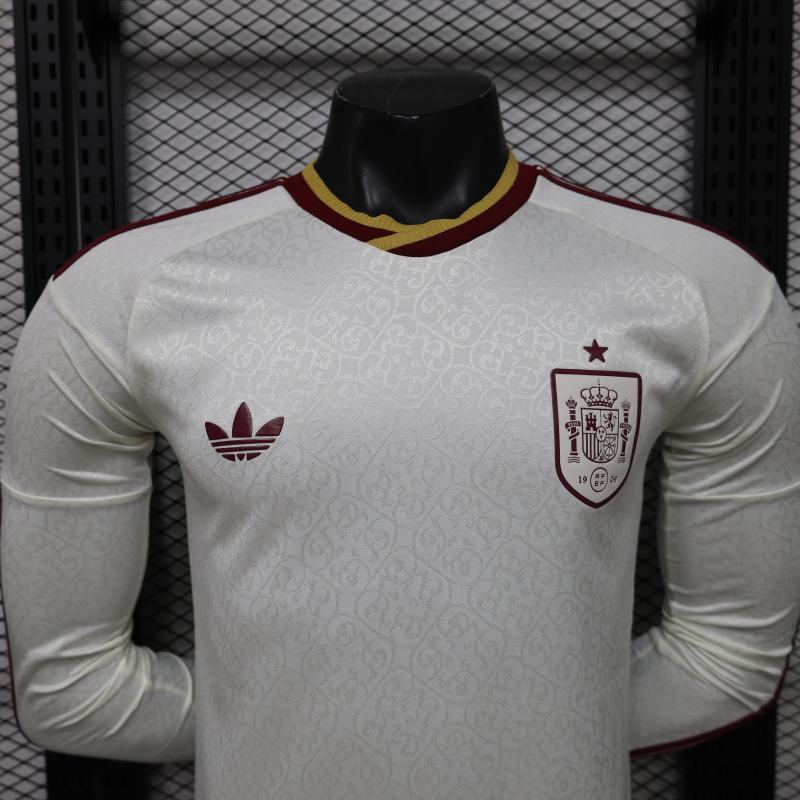 2026 World Cup Spain Away Jersey Player Version Long Sleeve