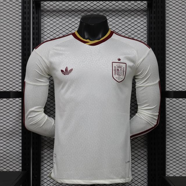 2026 World Cup Spain Away Jersey Player Version Long Sleeve
