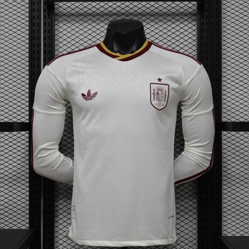 2026 World Cup Spain Away Jersey Player Version Long Sleeve