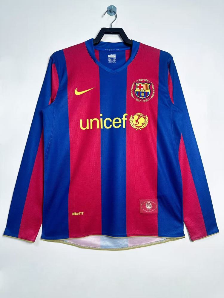 2007/08 Barcelona Home Retro Jersey Long sleeves