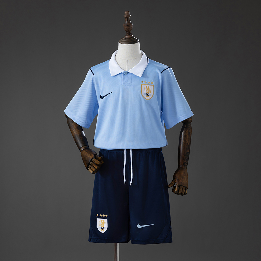 2026 World Cup Uruguay Home Kids Jersey 