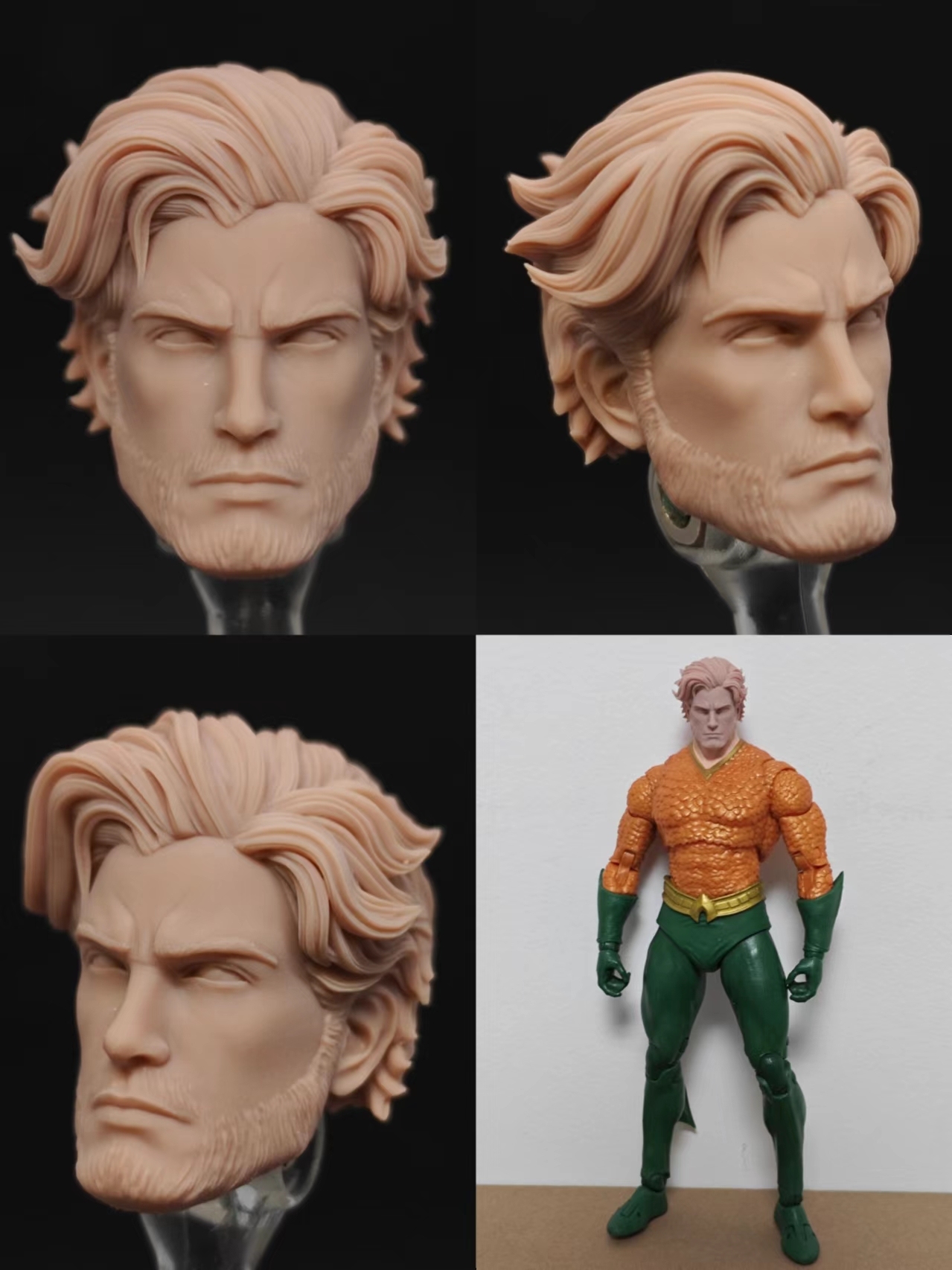Aquaman new52  unpainted headsculpt bm23335