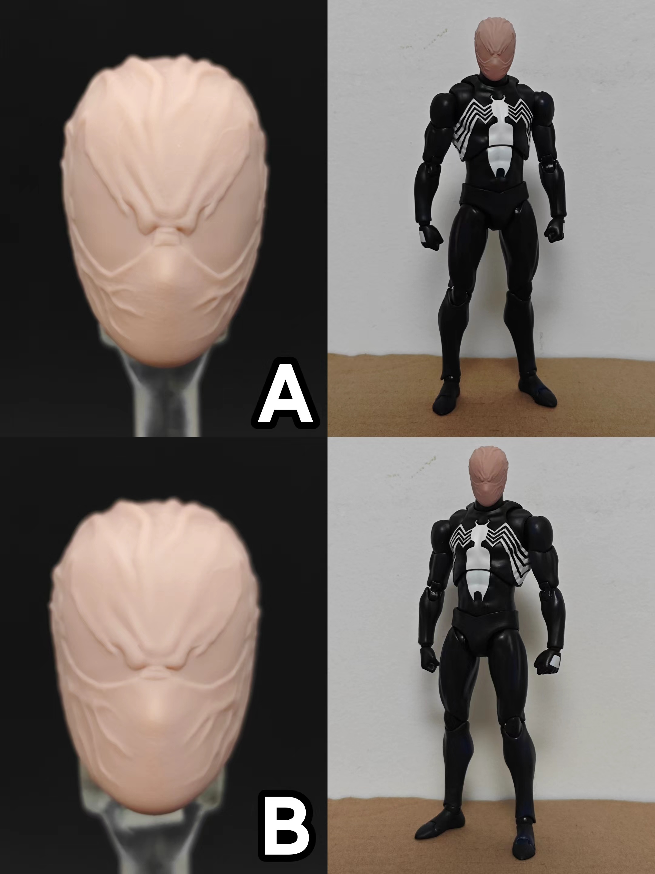 symbiote Spider v2  ps5 game mask  headsculpt bm23346