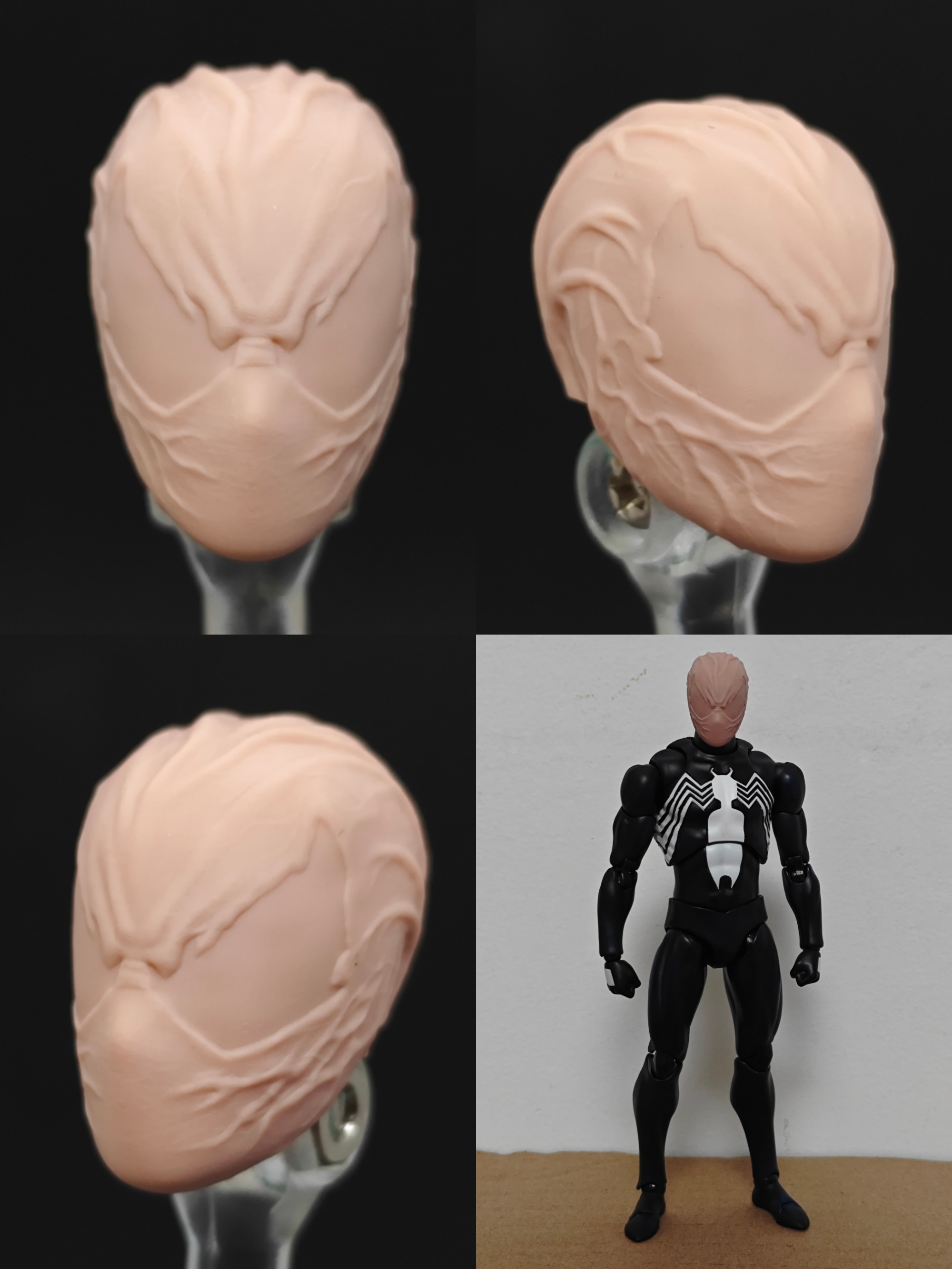 symbiote Spider v2  ps5 game mask  headsculpt bm23346