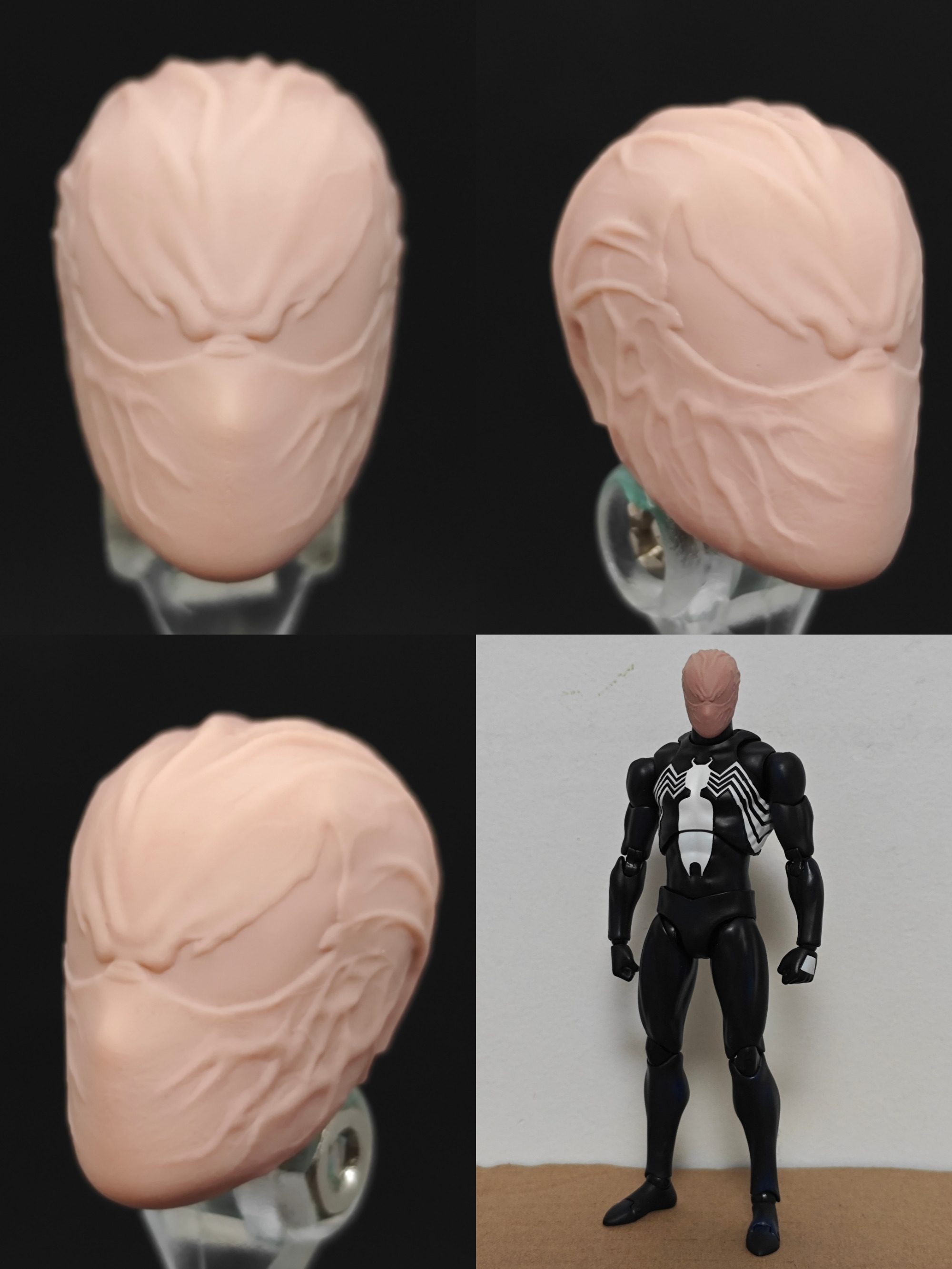 symbiote Spider v2  ps5 game mask  headsculpt bm23346