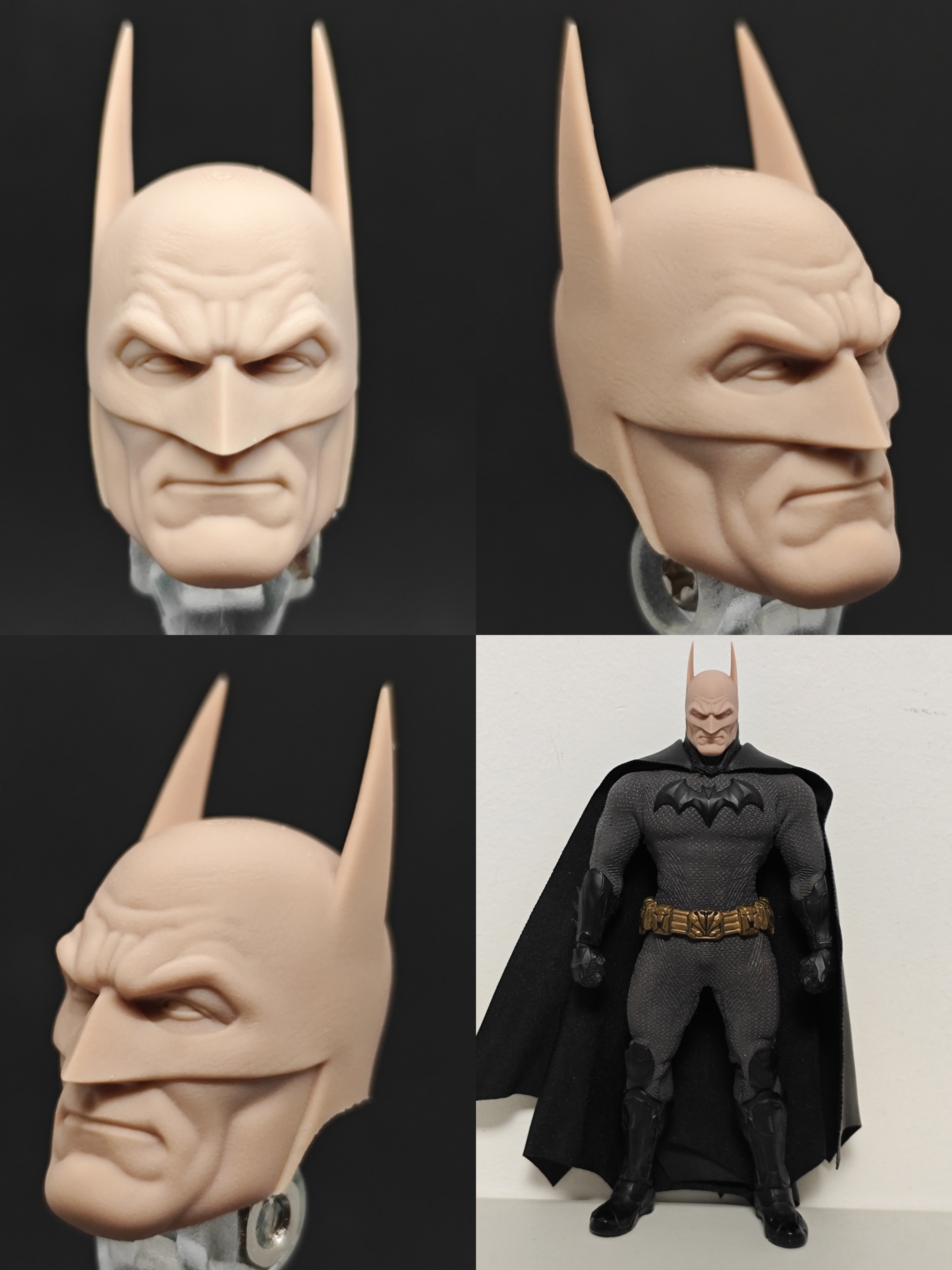 DC麦克法兰海洋堂mafex alex rossAR蝙蝠侠头雕白膜bm23314