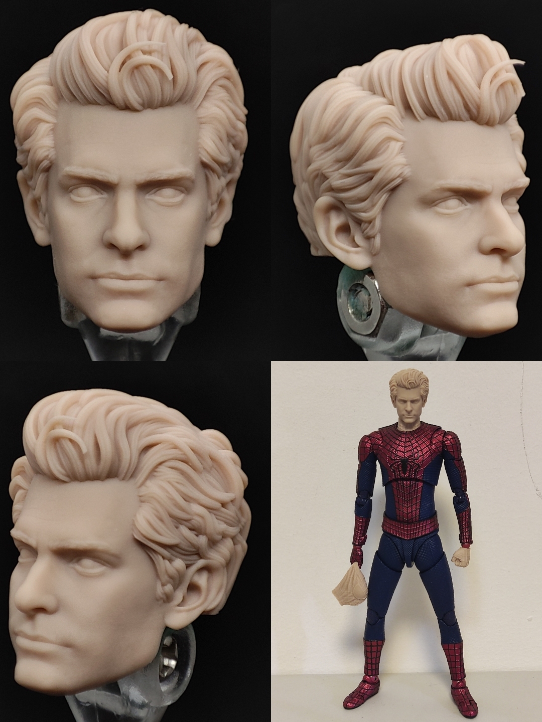 漫威ml shf 安德鲁加菲 超凡蜘蛛侠 头雕白膜bm23263