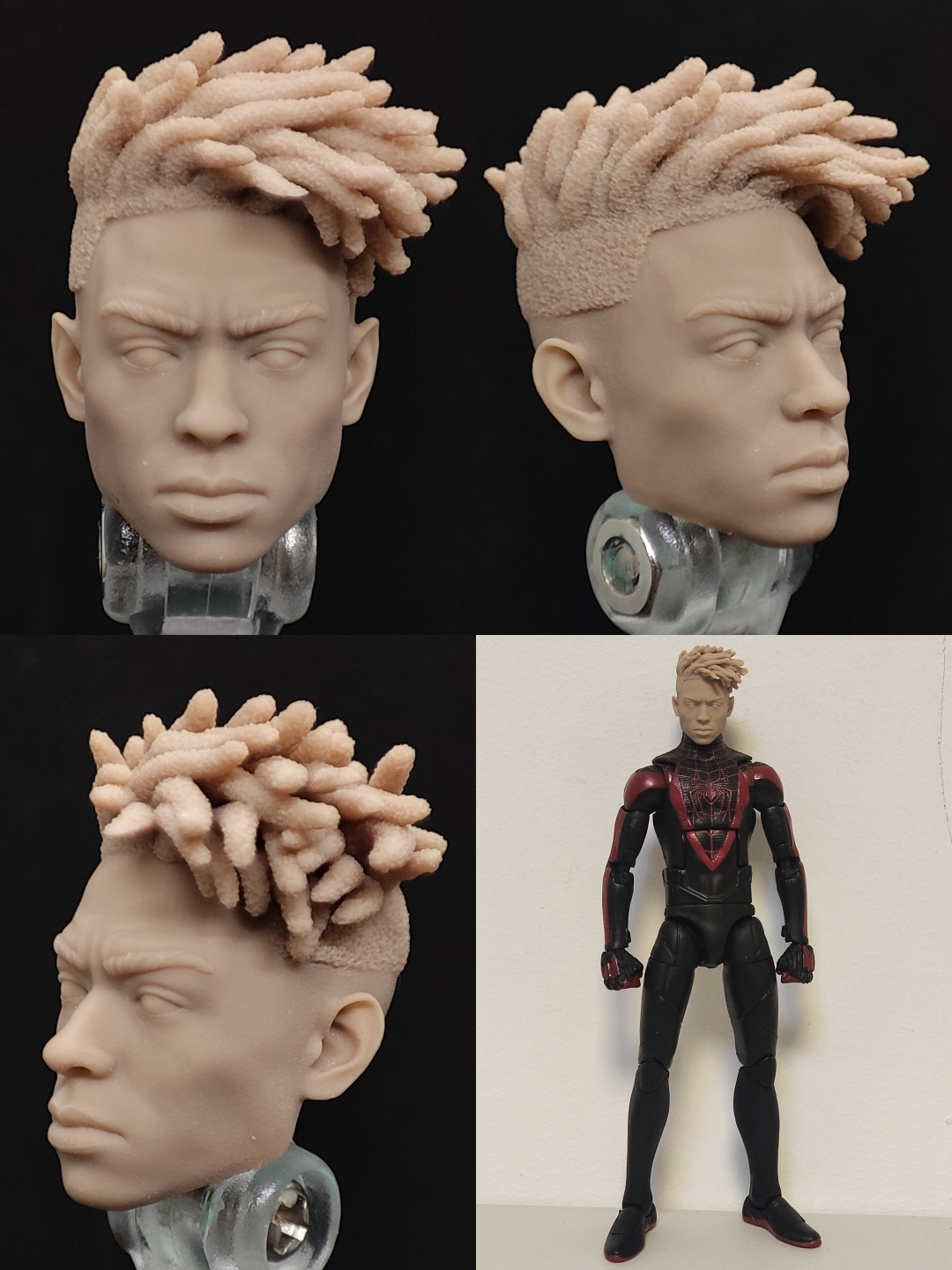 漫威ml mafex ps5ps4蜘蛛侠游戏迈尔斯真人头头雕白膜bm23267