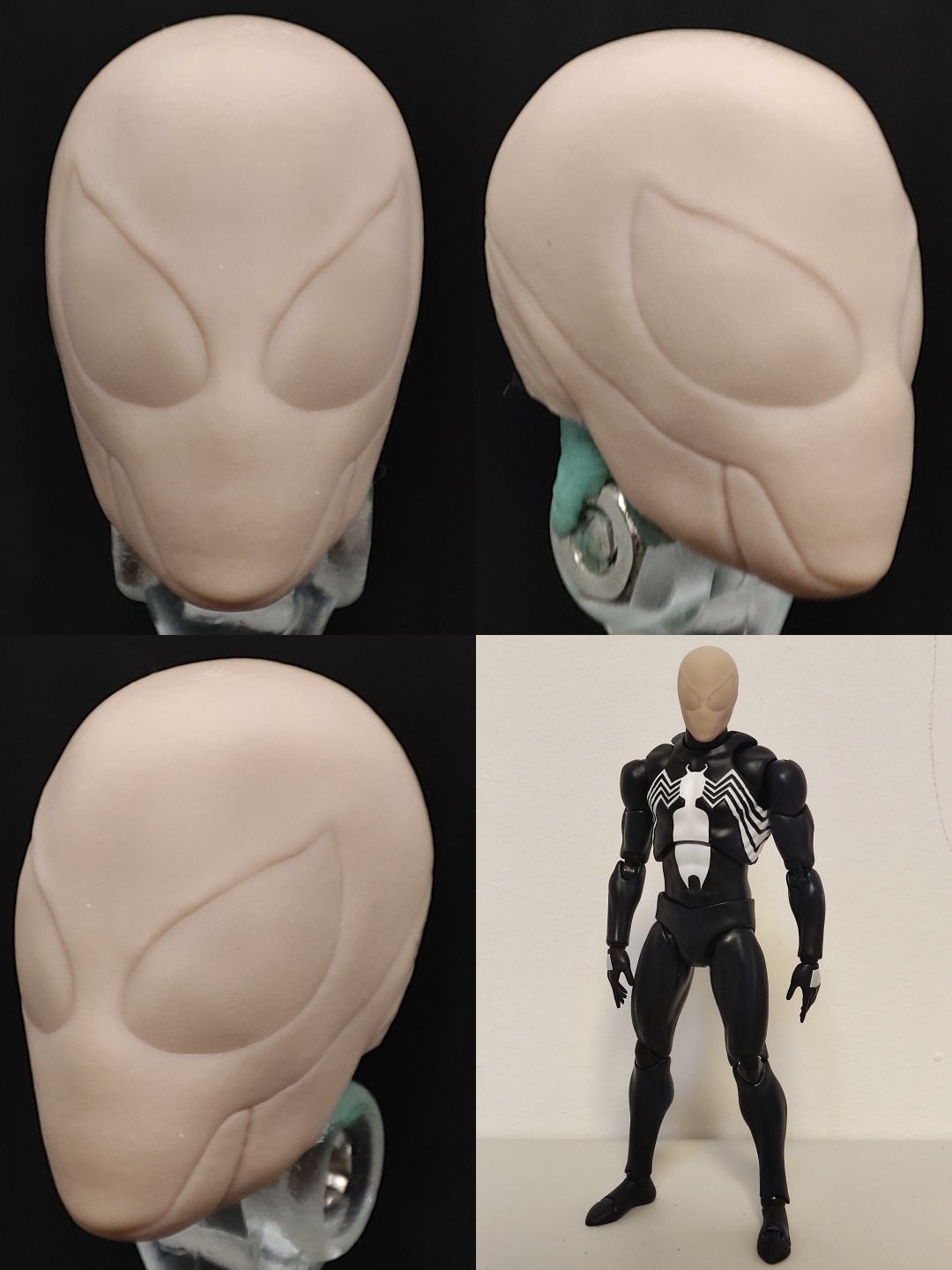 漫威ml mafex 共生体 ps4 ps5 蜘蛛侠游戏 头雕白膜bm23239