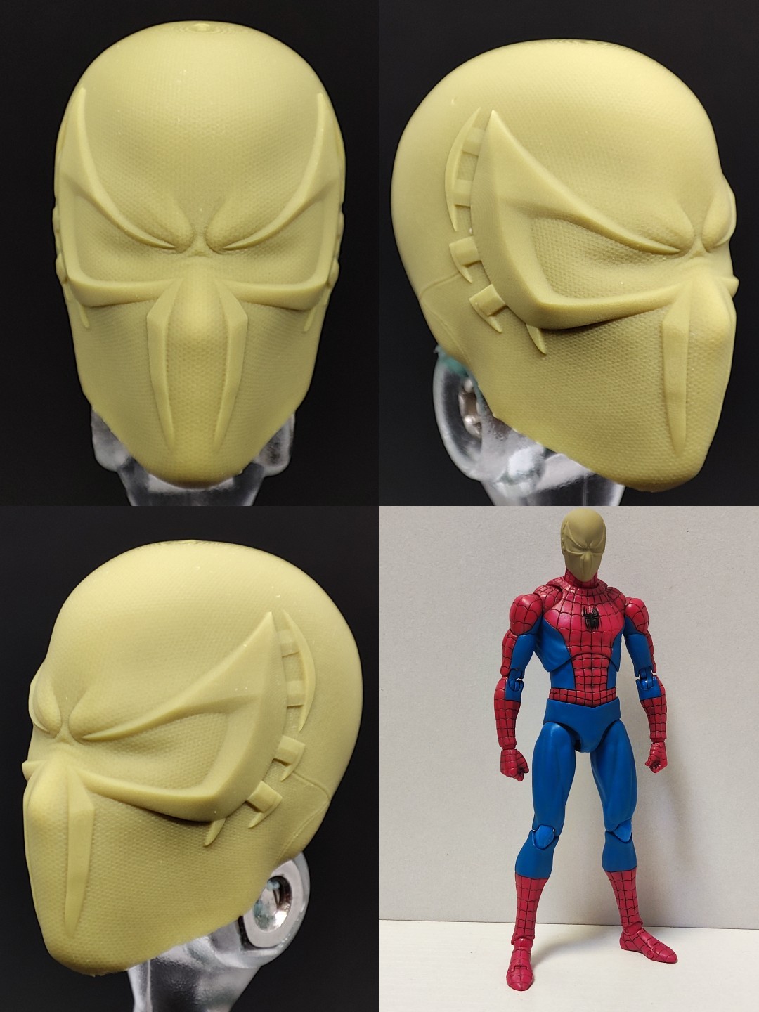漫威 ml mafex 2099 蜘蛛侠 面具头 头雕白膜bm23183