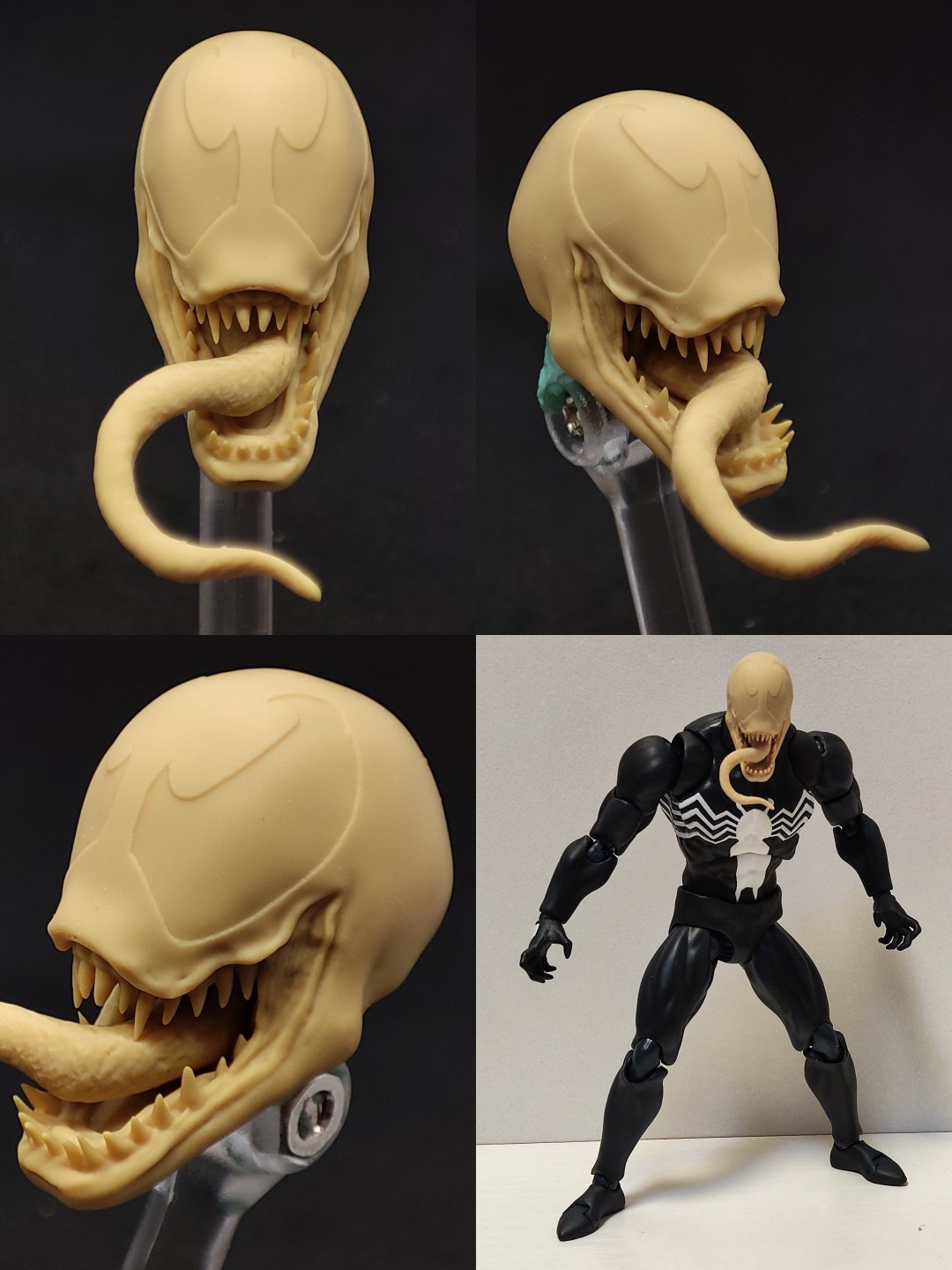 漫威mafex ml 毒液 头雕白膜 bm23404