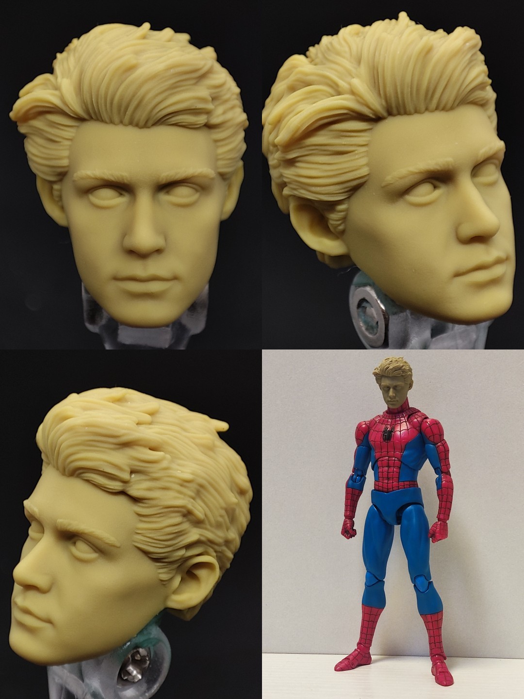 漫威mafex ml ps4游戏蜘蛛侠真人露脸头雕白膜bm23154