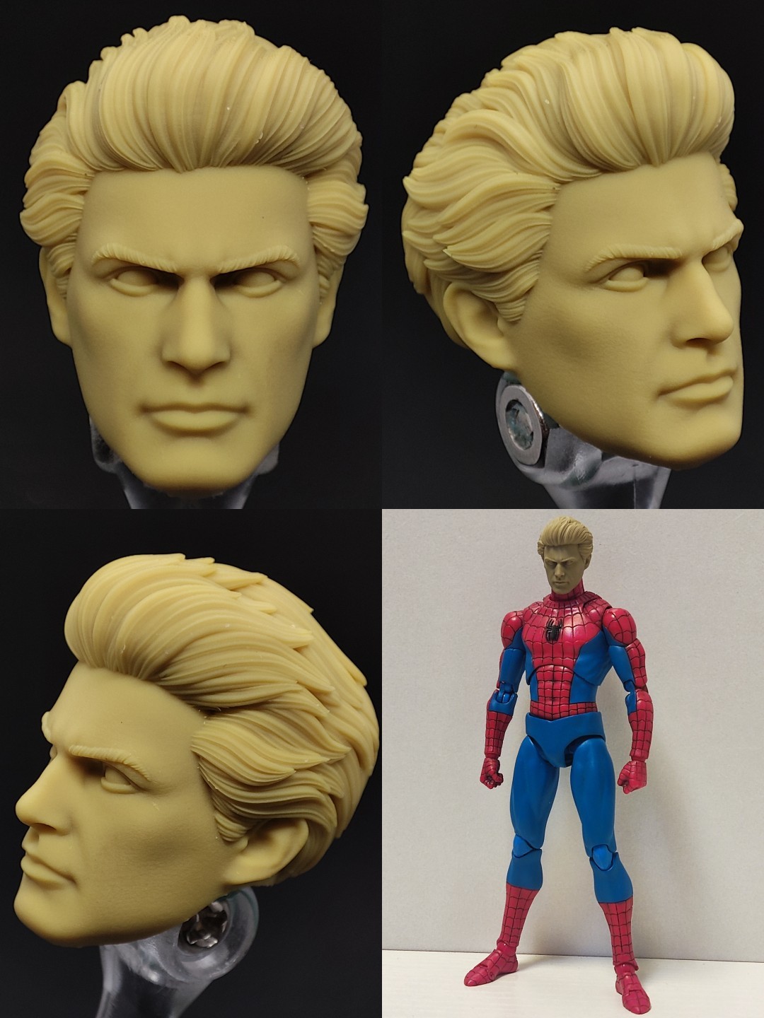 漫威mafex ml ps4游戏蜘蛛侠真人露脸头雕白膜bm23155