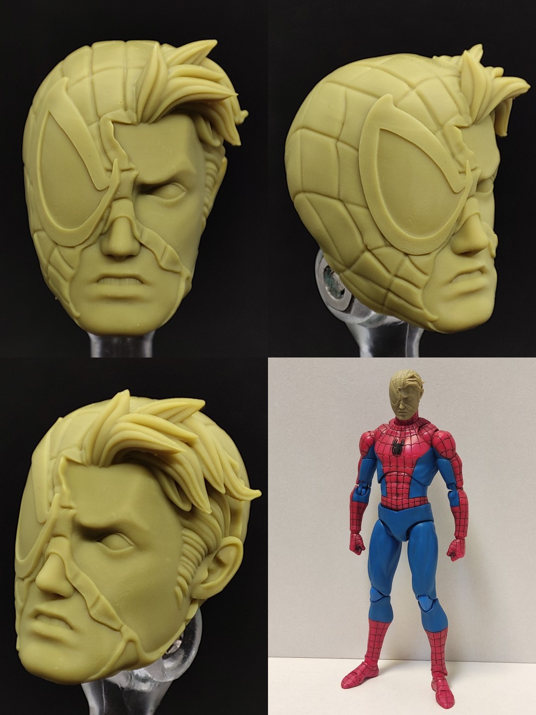 漫威ml mafex 蜘蛛侠 战损蜘蛛侠 头雕白膜bm23198