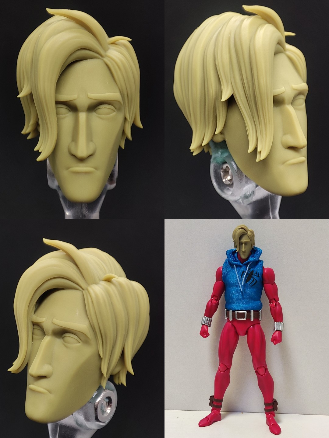 漫威ml mafex 本莱利 猩红蜘蛛侠 头雕白膜bm23184