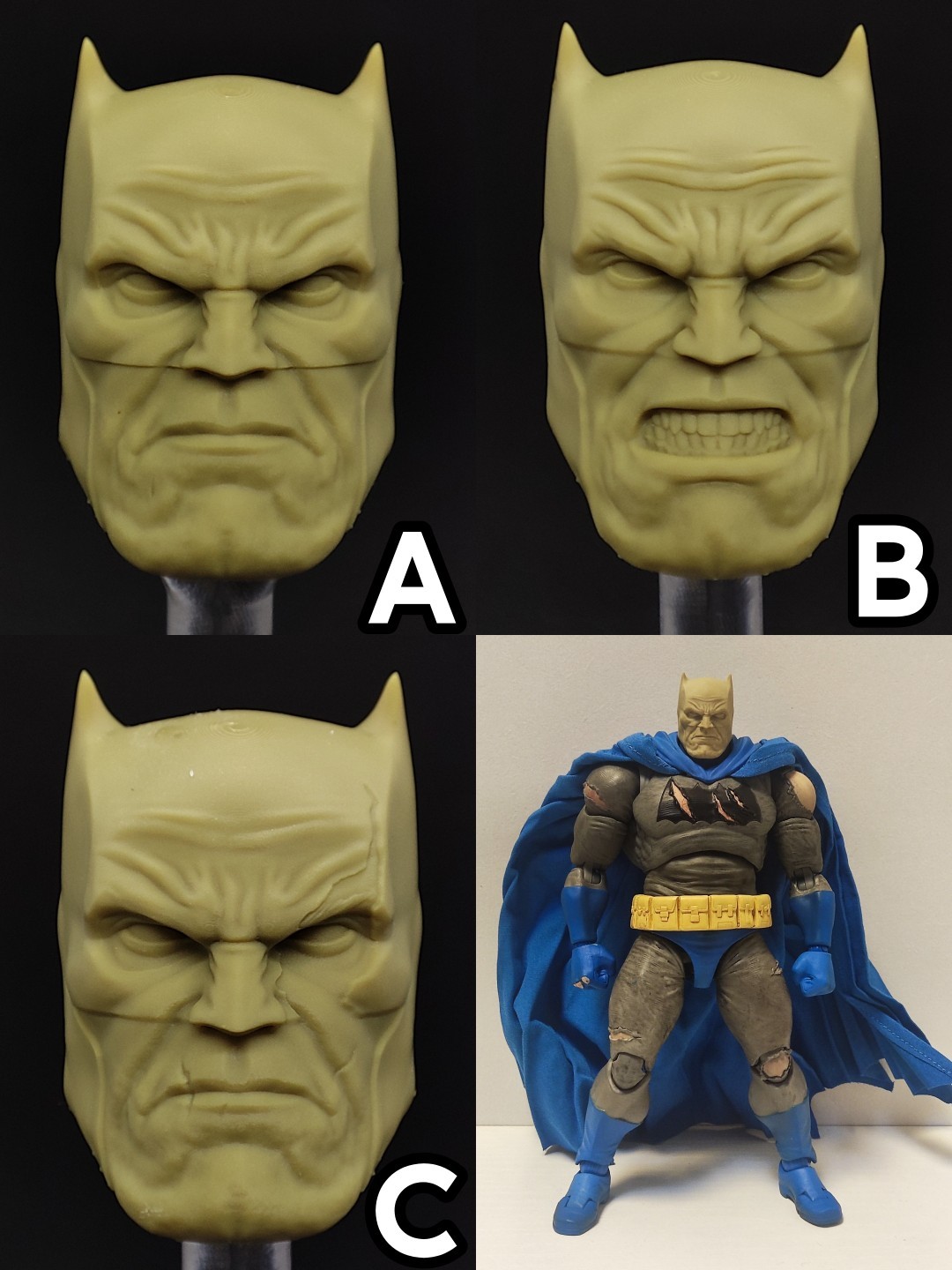 DC 麦克法兰 mafex 黑归v2 黑暗骑士归来 头雕白膜bm23181