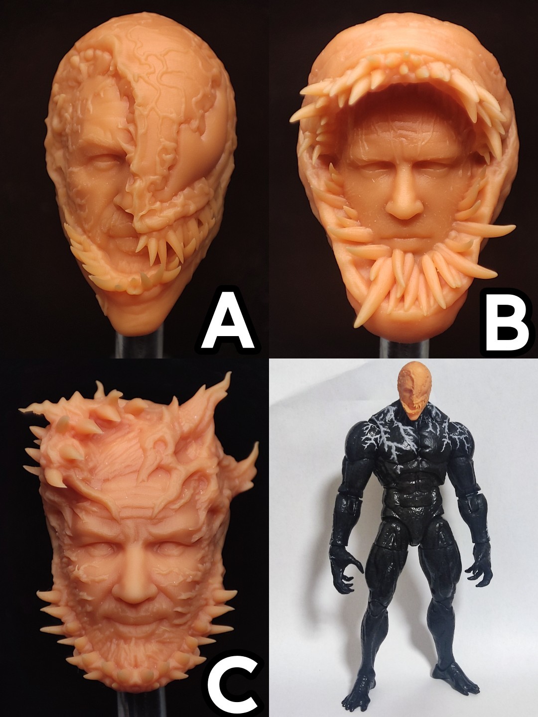 漫威ml  shf 毒液 头雕白膜bm23092
