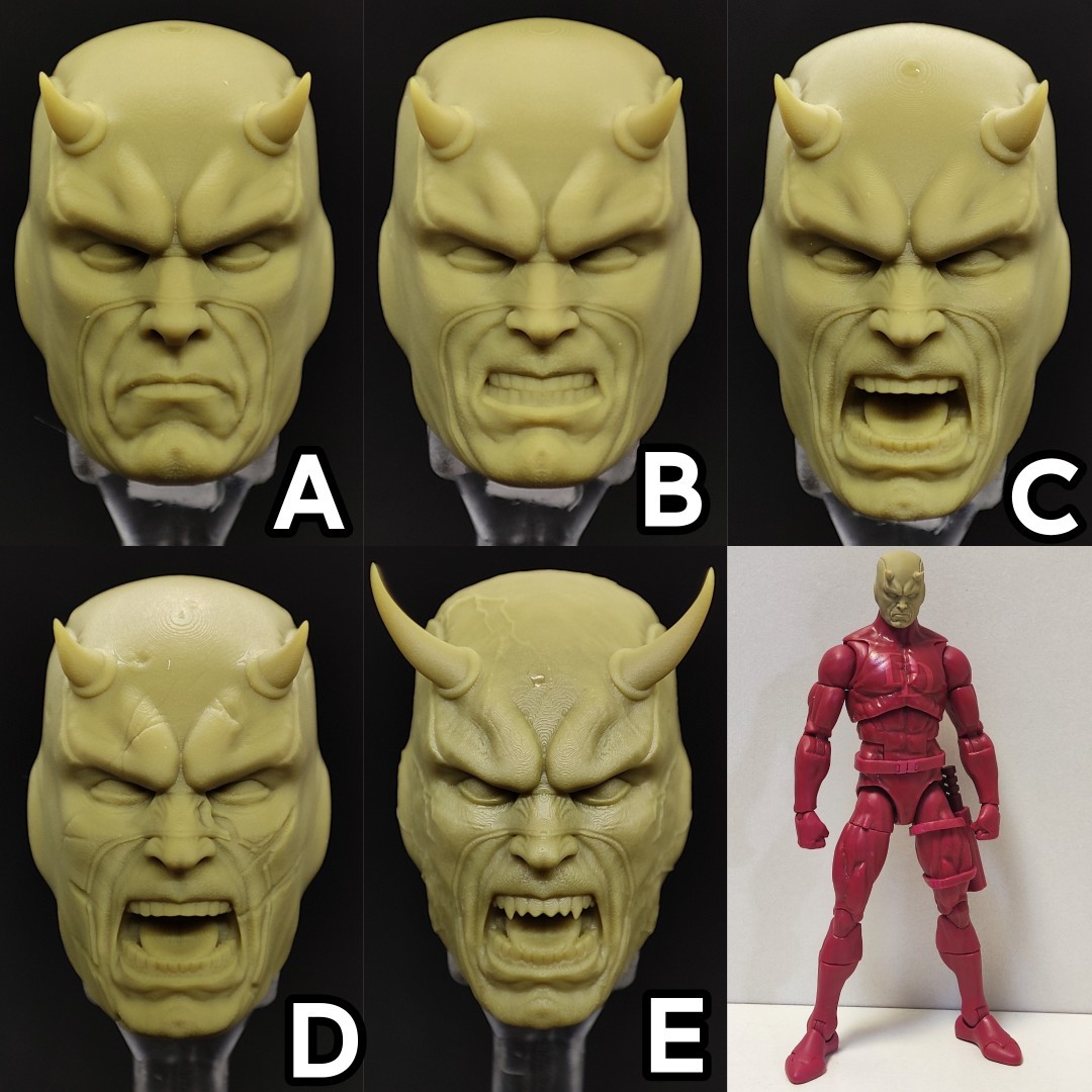 漫威夜魔侠V5影域Daredevil马特·默多克DD头雕白膜 bm23040