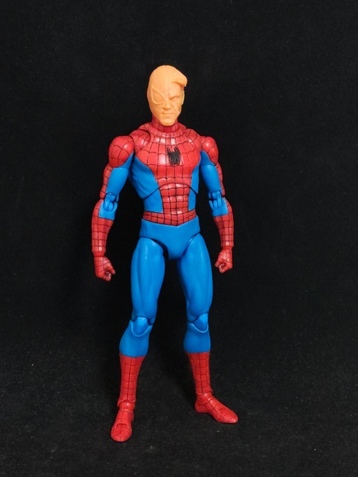 漫威ml  mafex 战损蜘蛛侠头雕白膜蜘蛛侠新光社模玩bm23025