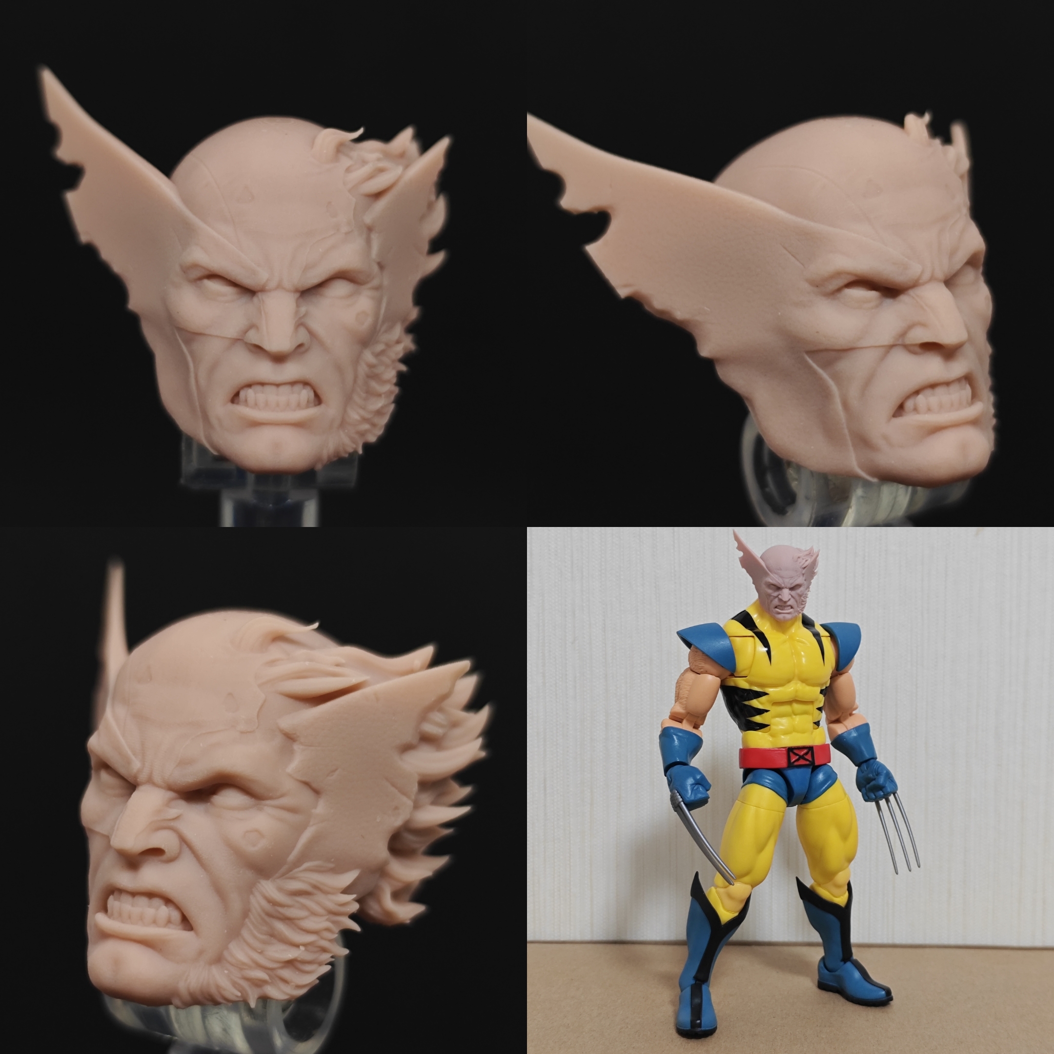 Marvel  Battle Damaged Wolverine mask unpainted headsculpt bm23437
