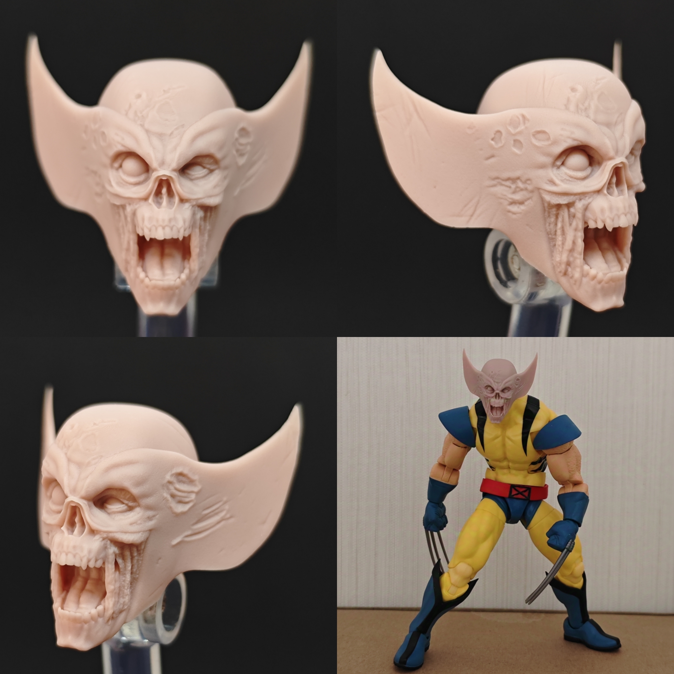 Marvel  Zombie Wolverine unpainted headsculpt bm23454