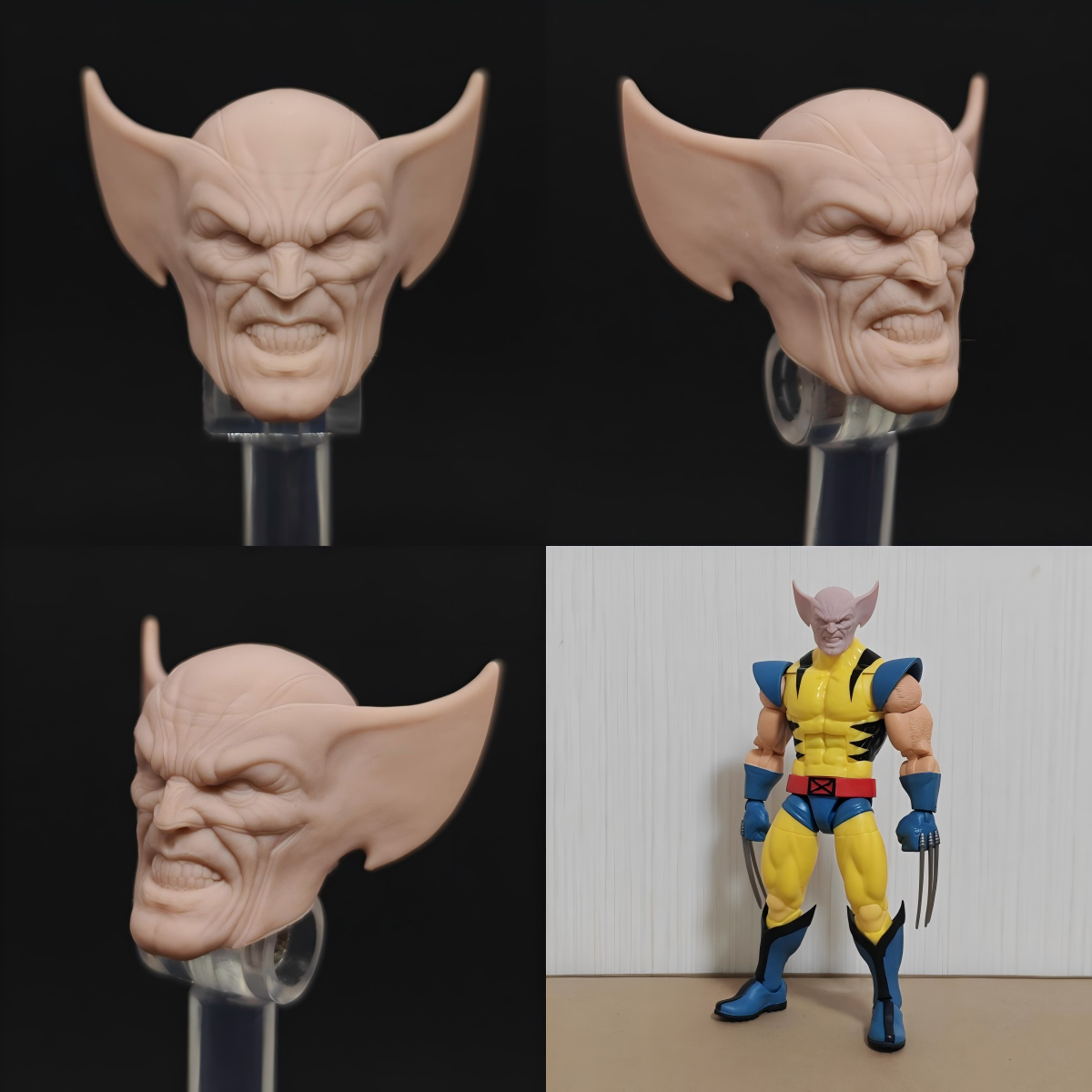 Marvel Wolverine Logan unpainted headsculpt bm23460