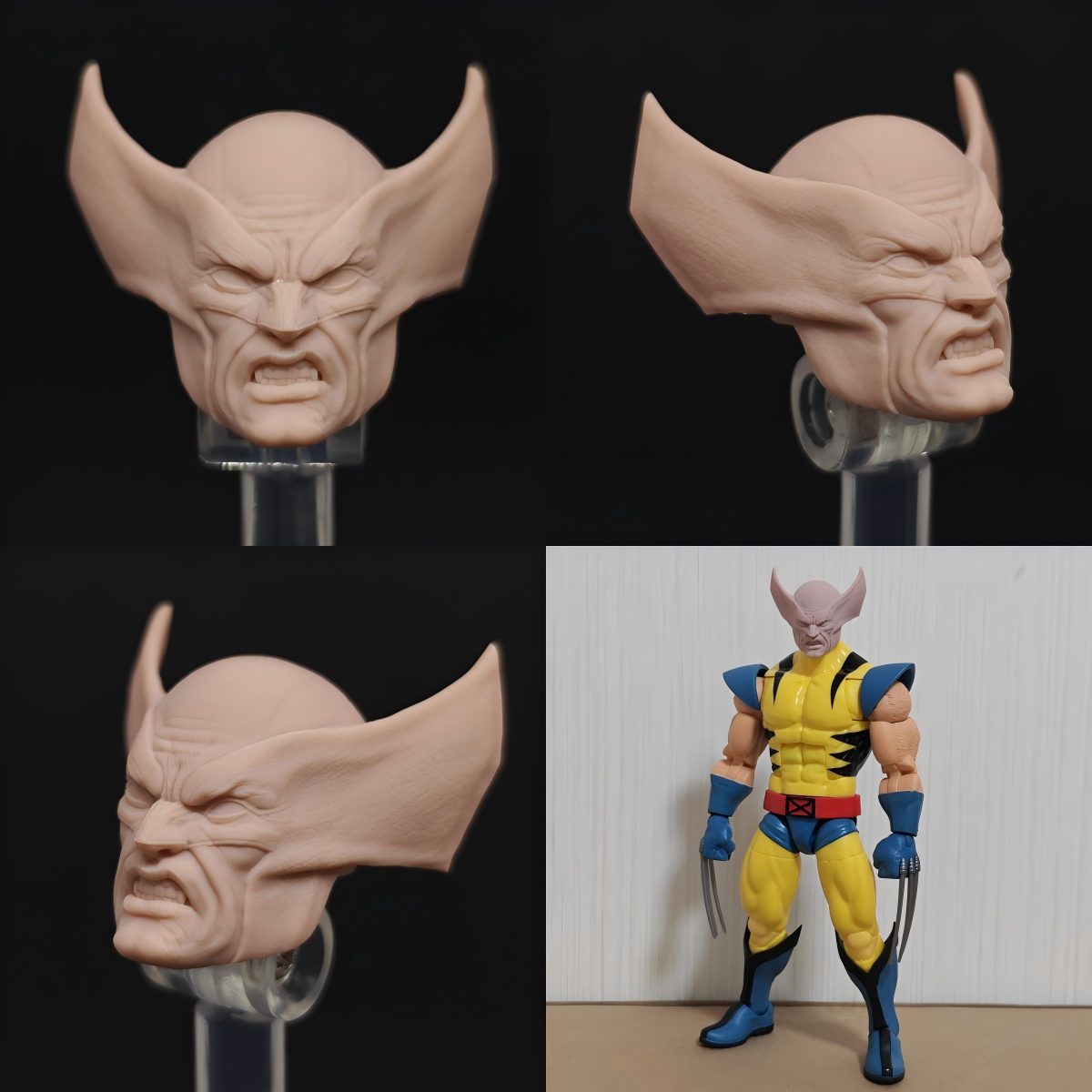 Marvel Wolverine Logan unpainted headsculpt  bm23459