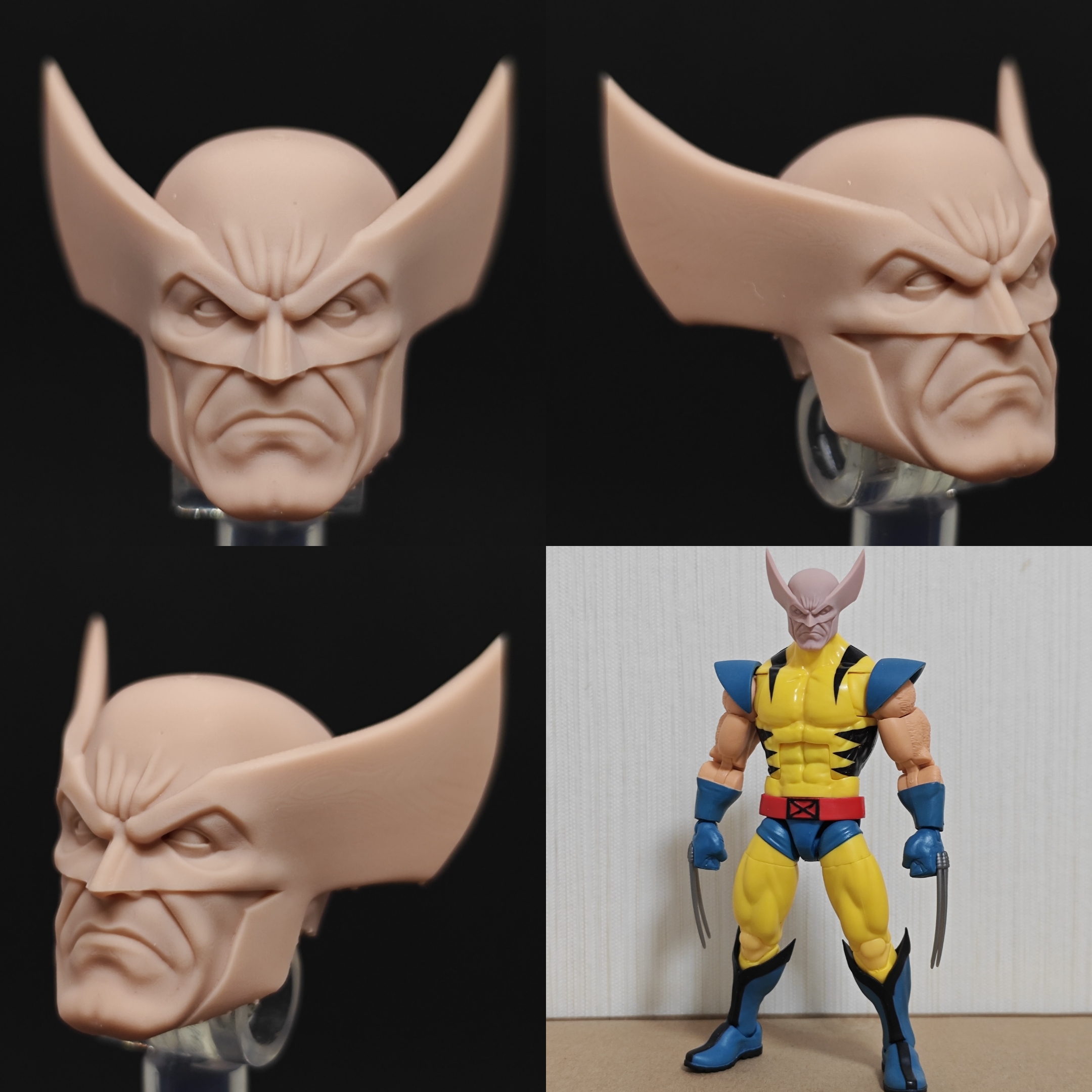 Marvel Wolverine Logan unpainted headsculpt bm23462