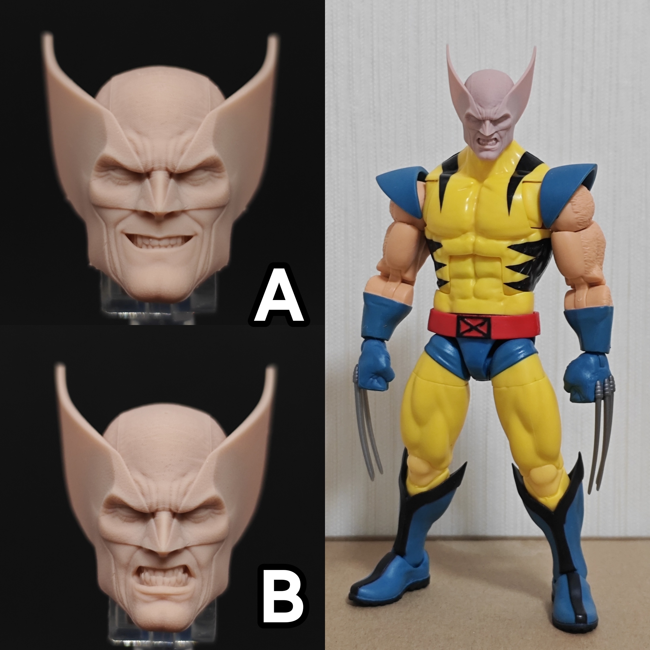 Marvel Wolverine Logan unpainted headsculpt bm23465