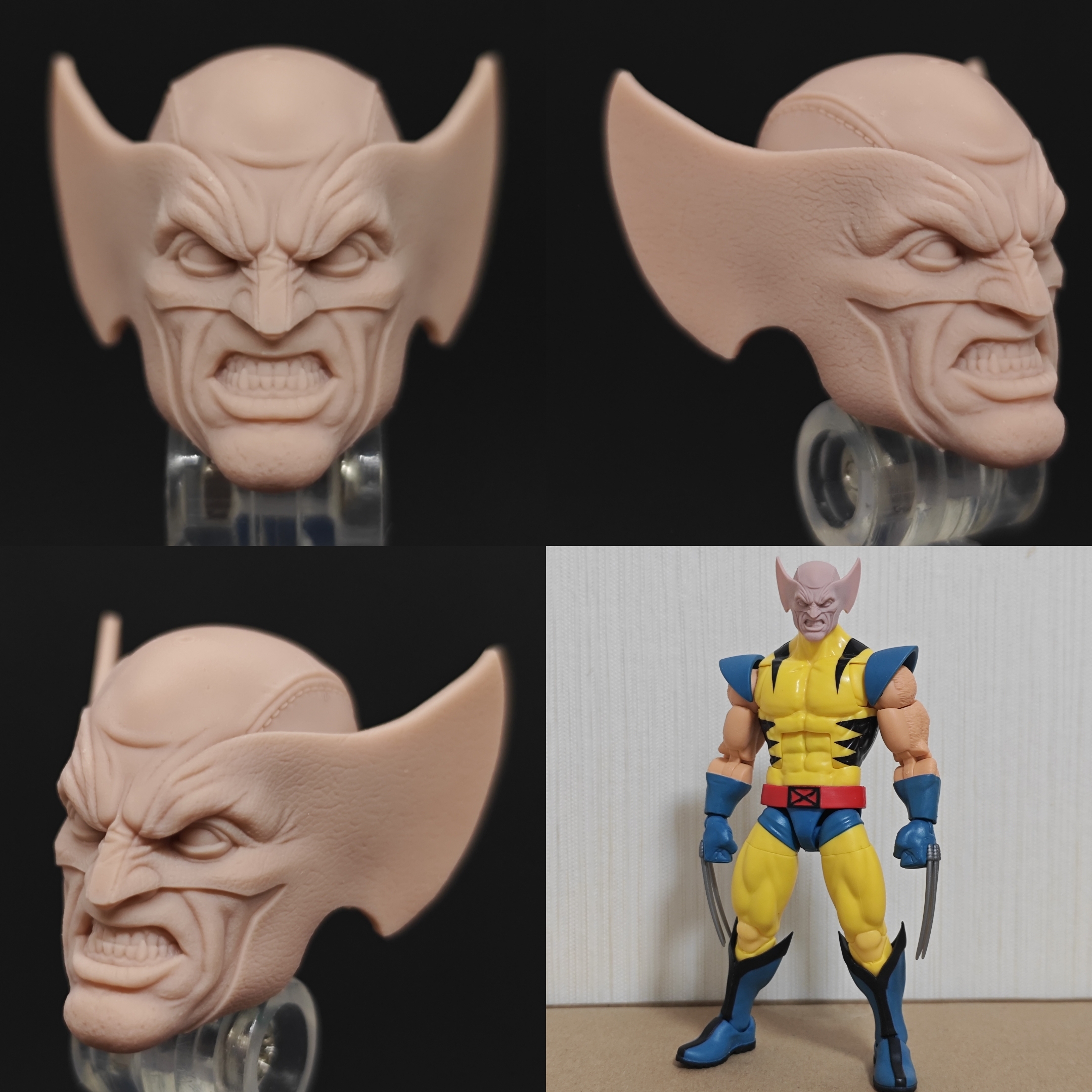 Marvel Wolverine Logan  unpainted headsculpt bm23468