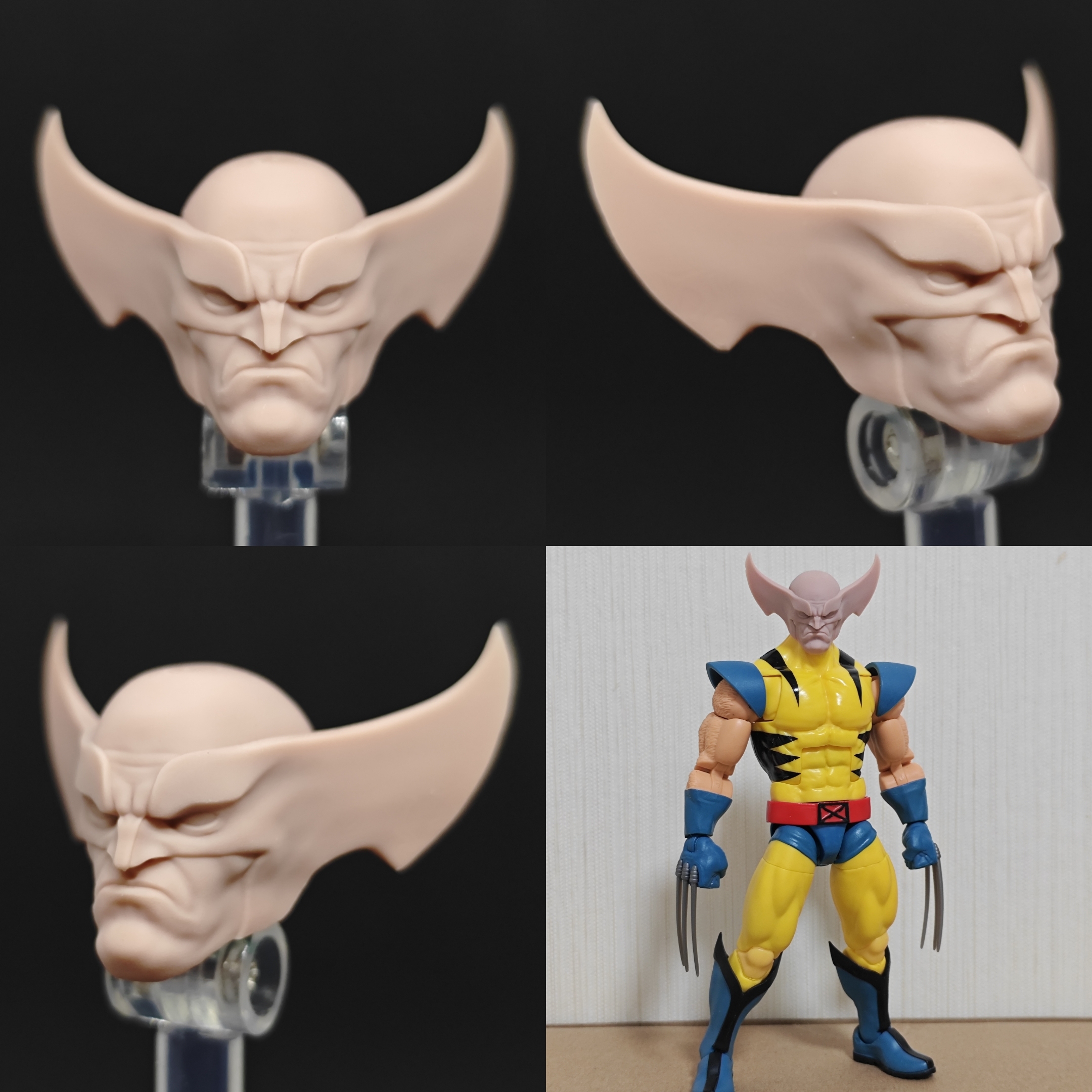 Marvel Wolverine Logan 1997 Animation unpainted headsculpt bm23467
