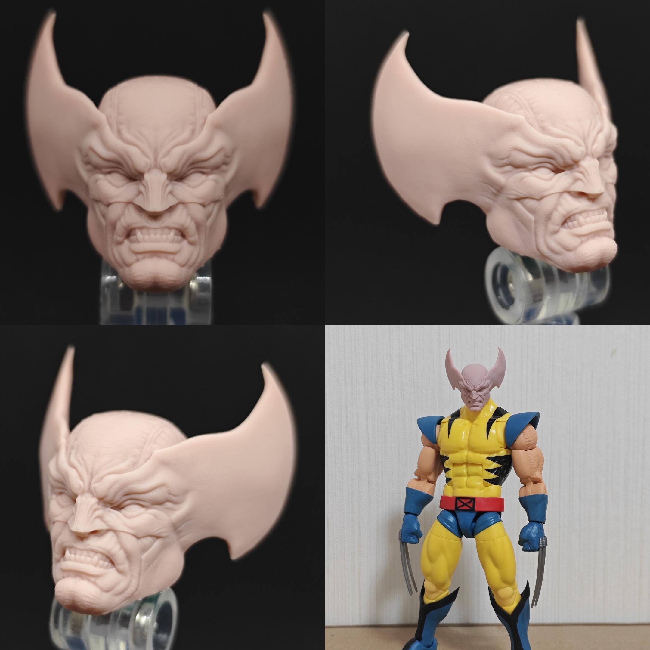 Marvel Wolverine Logan unpainted headsculpt bm23473