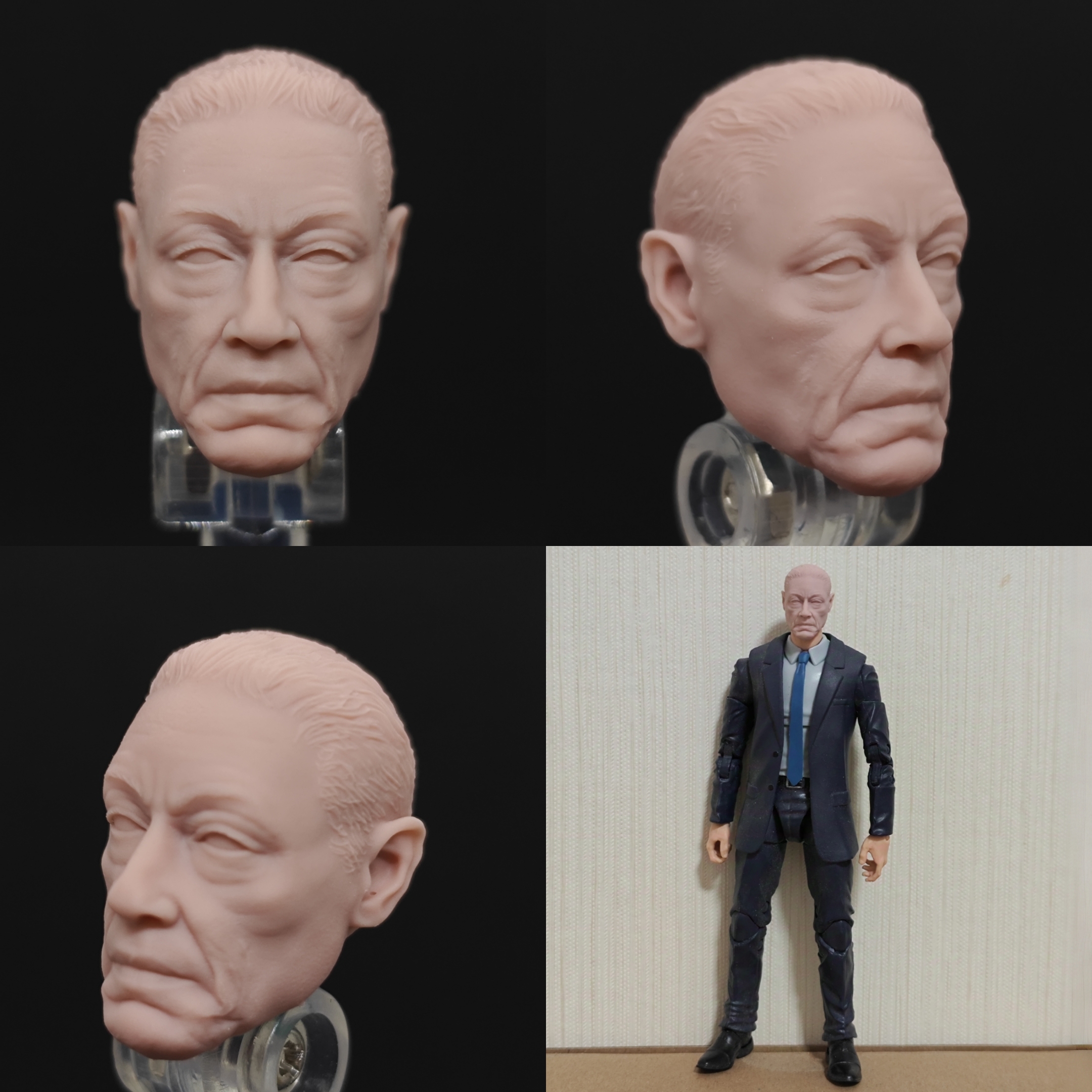 Marvel Diamondback Giancarlo Esposito  MCU unpainted headsculpt bm23480