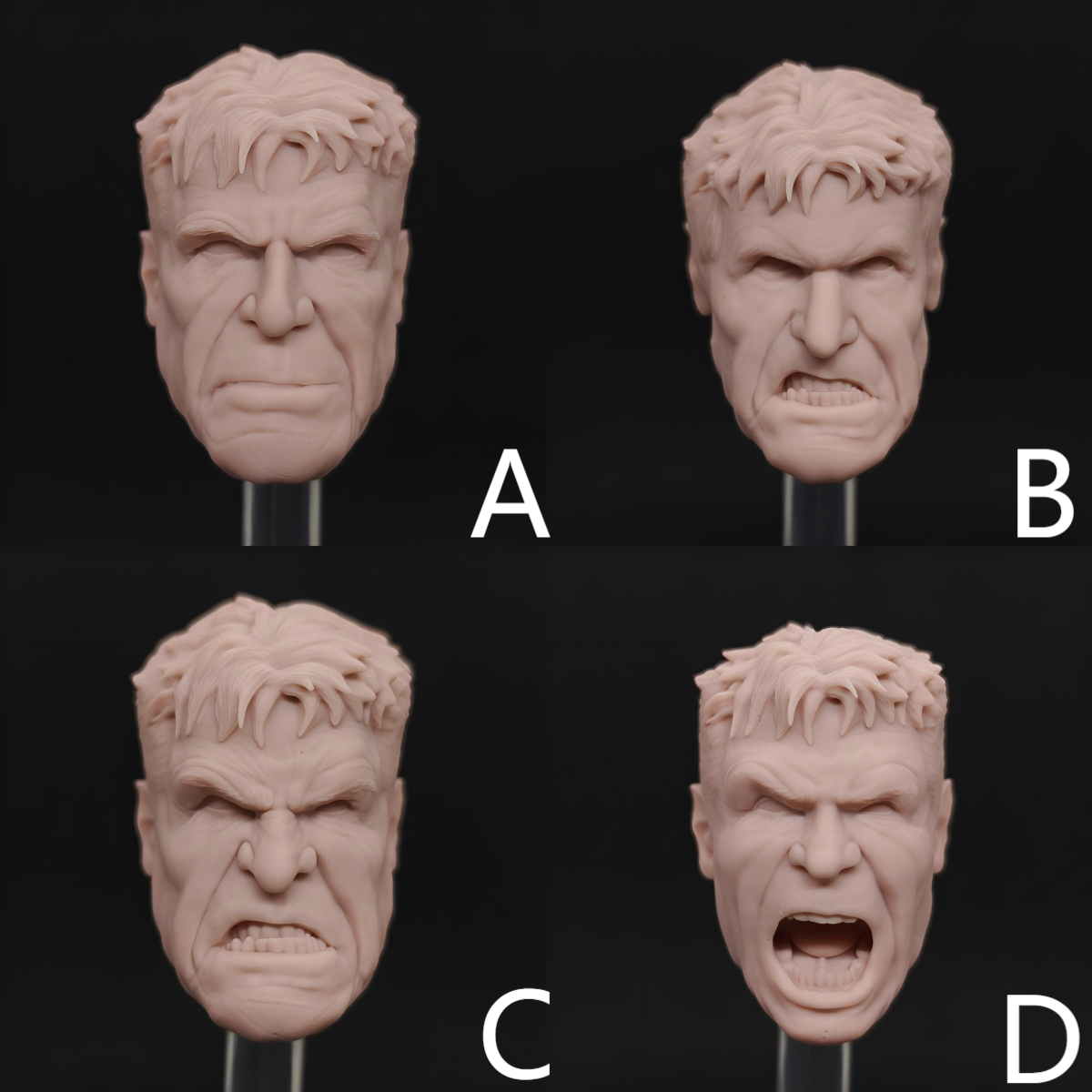 Marvel Red Hulk MCU Movie unpainted headsculpt bm23483